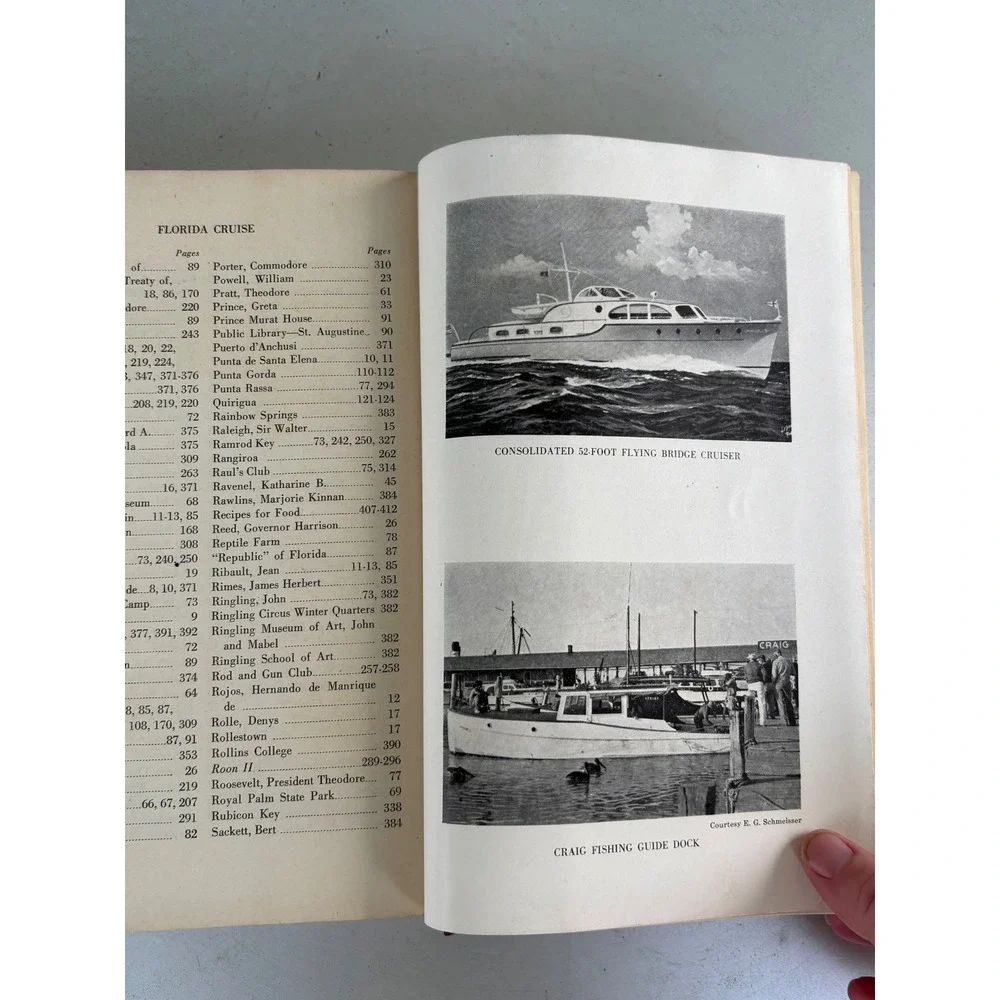 Florida Cruise Norman Alan Hill Vintage Hardcover Burgundy George W. King Book